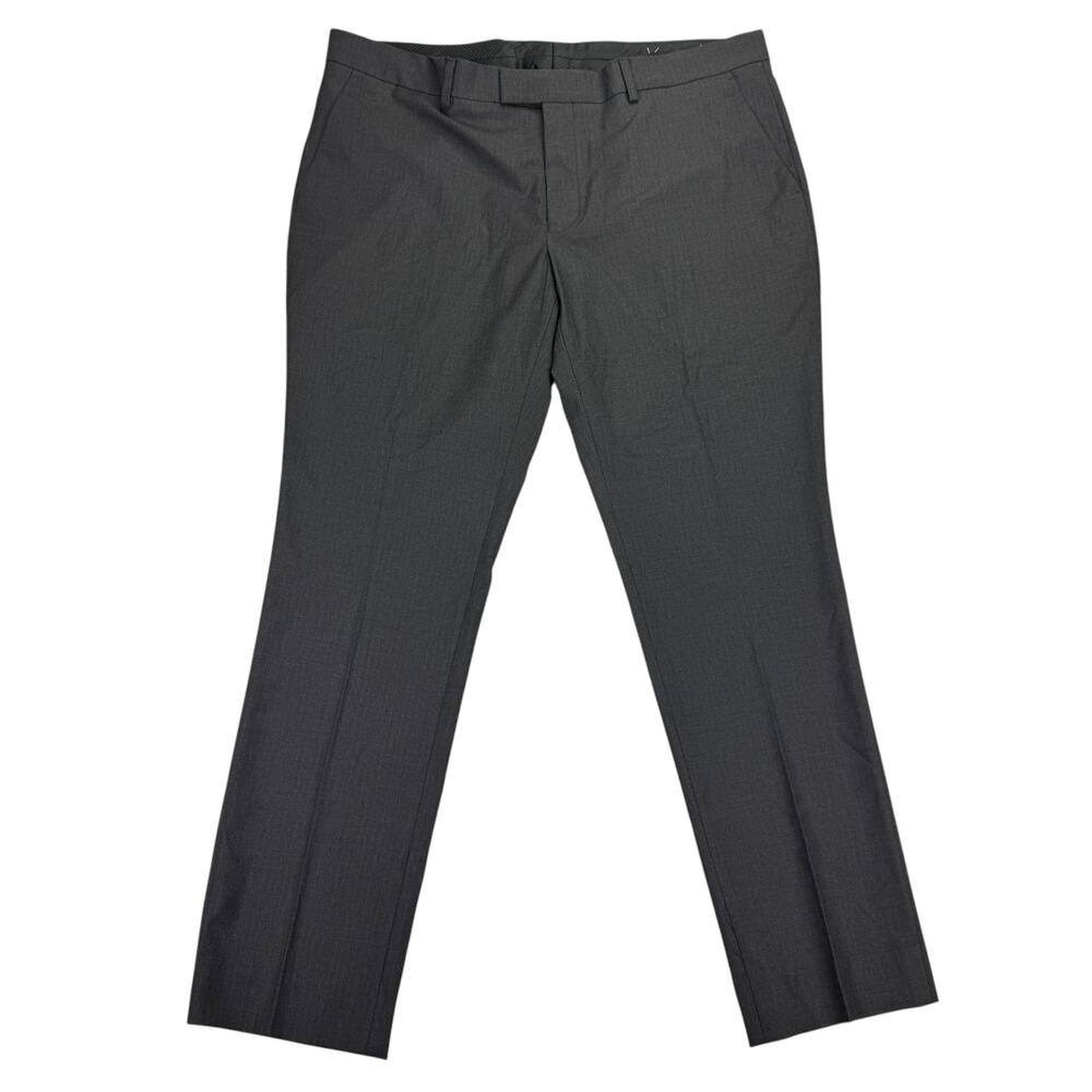 Nick Graham Mens Bleeker Slim Fit Striped Suit Pants Gray Red 38